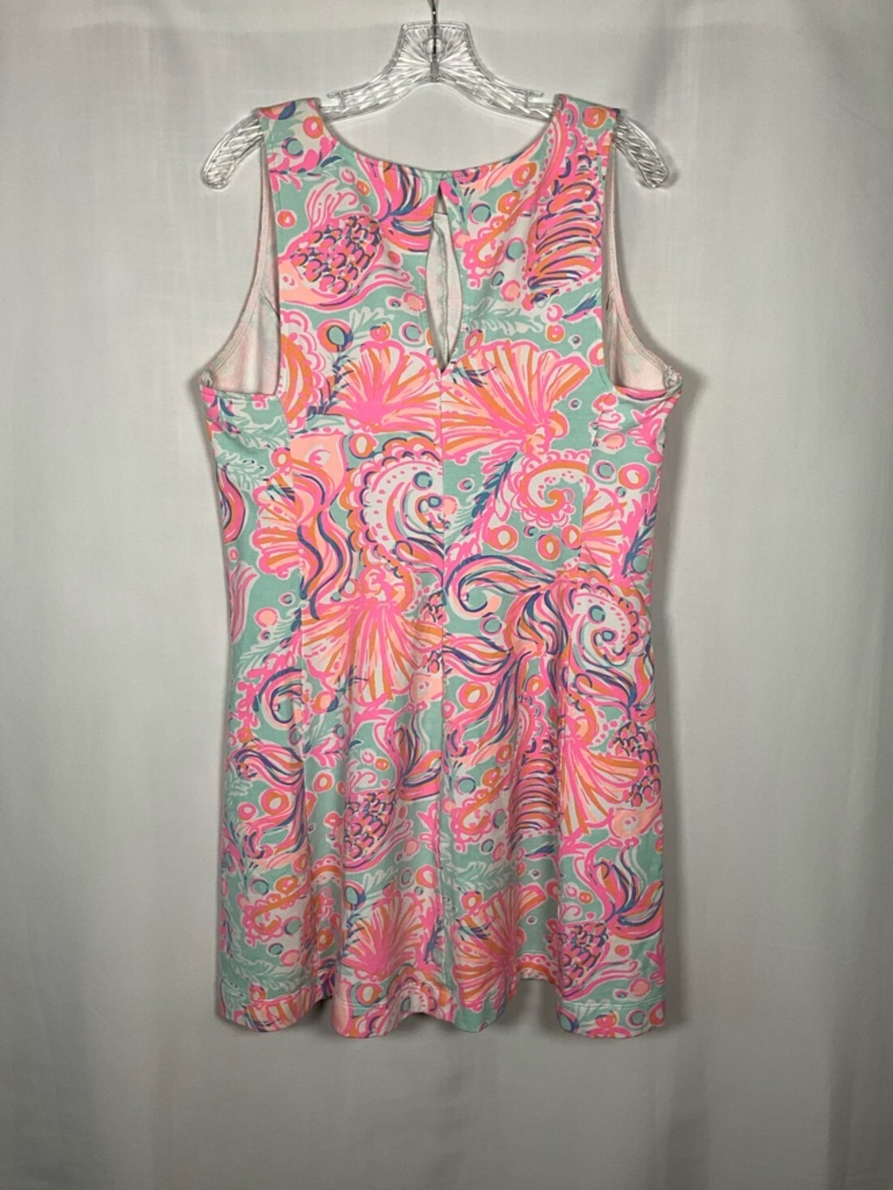 Lilly Pulitzer Dress Size XL Pink & Mint Print “Too Much Bubbly” Sleeveless Midi - Picture 3 of 6